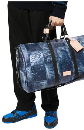 Мужская дорожная сумка keepall 50 LOUIS VUITTON синего цвета по цене 207000 руб., арт. N50059 | Фото 2 Мужская дорожная сумка keepall 50 LOUIS VUITTON синего цвета, арт. N50059 | Фото 2
