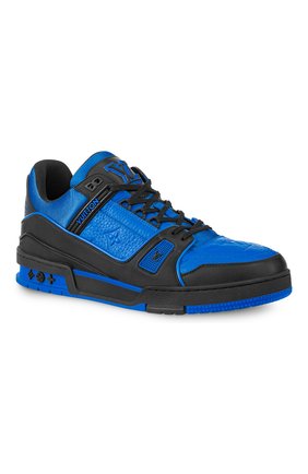 Мужские кожаные кеды lv trainer LOUIS VUITTON синего цвета по цене 97000 руб., арт. 1A8WF4 | Фото 1 Мужские кожаные кеды lv trainer LOUIS VUITTON синего цвета, арт. 1A8WF4 | Фото 1