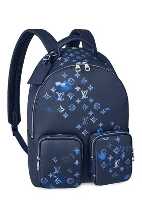 Мужской кожаный рюкзак multipocket LOUIS VUITTON темно-синего цвета, арт. M57841 | Фото 1 (Материал: Натуральная кожа)