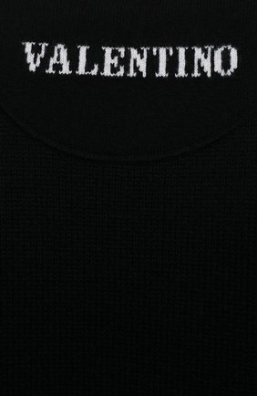 Мужской кашемировый свитер VALENTINO черного цвета, арт. WV3KC15D7K8 | Фото 5 (Материал внешний: Шерсть, Кашемир; Рукава: Длинные; Принт: Без принта; Длина (для топов): Стандартные; Мужское Кросс-КТ: Свитер-одежда; Стили: Кэжуэл)