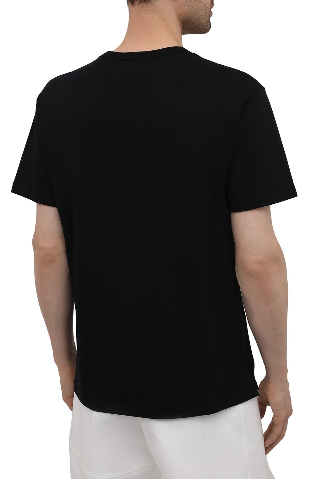 Мужская хлопковая футболка ALEXANDER MCQUEEN черного цвета, арт. 662589/QRZ75 | Фото 4 (Рукава: Короткие; Стили: Панк; Длина (для топов): Стандартные; Принт: С принтом; Материал внешний: Хлопок)