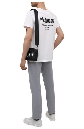 Мужская хлопковая футболка ALEXANDER MCQUEEN белого цвета, арт. 659609/QRZ50 | Фото 2 (Материал внешний: Хлопок; Рукава: Короткие; Стили: Кэжуэл; Длина (для топов): Стандартные; Принт: С принтом)