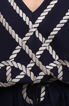 Женская туника из вискозы MARLIES DEKKERS темно-синего цвета по цене 27210 руб., арт. 35433 | Фото 8 Женская туника из вискозы MARLIES DEKKERS темно-синего цвета, арт. 35433 | Фото 8 (Длина Ж (юбки, платья, шорты): Мини; Рукава: Короткие; Женское Кросс-КТ: Туника-одежда, Туника-пляжная одежда; Материал внешний: Вискоза)