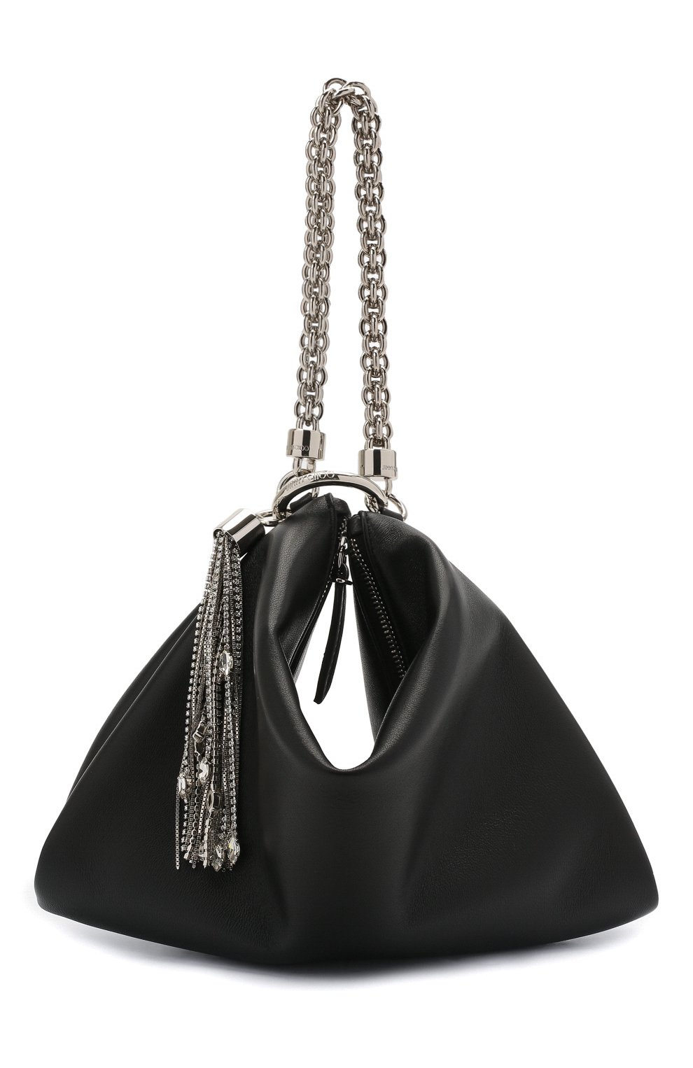 Женская сумка callie JIMMY CHOO черного цвета, арт. CALLIE/NBV | Фото 1 (Женское Кросс-КТ: Вечерняя сумка; Материал: Натуральная кожа; Размер: small)