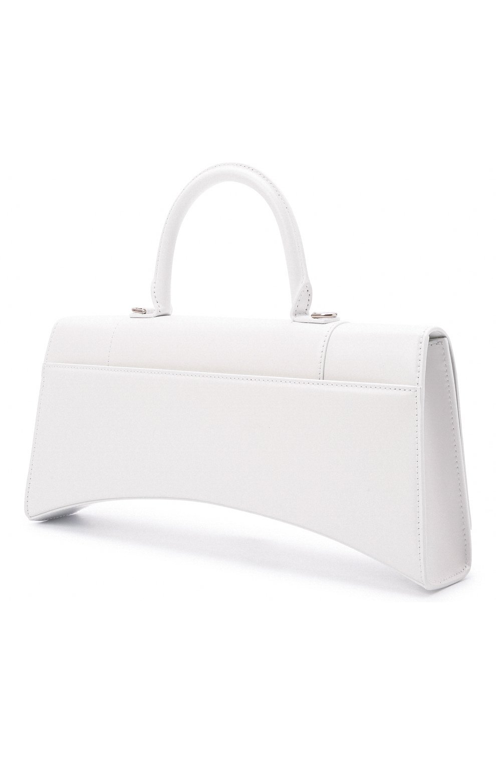 Женская сумка hourglass BALENCIAGA белого цвета по цене 155500 руб., арт. 654946/1QJ4I | Фото 4 Женская сумка hourglass BALENCIAGA белого цвета, арт. 654946/1QJ4I | Фото 4 (Сумки-технические: Сумки через плечо, Сумки top-handle; Размер: medium; Материал: Натуральная кожа; Ремень/цепочка: На ремешке)