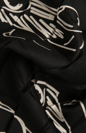 Женский шелковый платок GIORGIO ARMANI черного цвета по цене 37200 руб., арт. 795303/1A104 | Фото 2 Женский шелковый платок GIORGIO ARMANI черного цвета, арт. 795303/1A104 | Фото 2