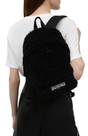 Женский рюкзак fluffy BALENCIAGA черного цвета по цене 78650 руб., арт. 656436/2VX37 | Фото 2 Женский рюкзак fluffy BALENCIAGA черного цвета, арт. 656436/2VX37 | Фото 2