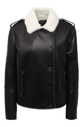 Женская кожаная куртка TOM FORD черного цвета по цене 532000 руб., арт. GIL473-FUX145 | Фото 1 Женская кожаная куртка TOM FORD черного цвета, арт. GIL473-FUX145 | Фото 1 (Длина (верхняя одежда): Короткие; Материал внешний: Натуральный мех; Рукава: Длинные; Стили: Кэжуэл; Женское Кросс-КТ: Замша и кожа)