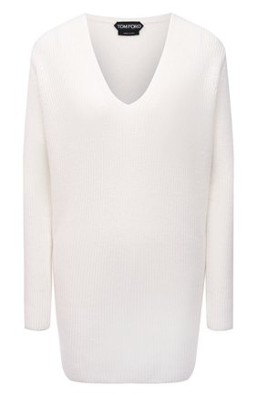 Женский кашемировый свитер TOM FORD белого цвета по цене 148500 руб., арт. MAK1090-YAX225 | Фото 1 Женский кашемировый свитер TOM FORD белого цвета, арт. MAK1090-YAX225 | Фото 1