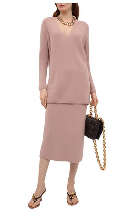Женская кашемировая юбка TOM FORD светло-розового цвета по цене 106000 руб., арт. GCK095-YAX321 | Фото 2 Женская кашемировая юбка TOM FORD светло-розового цвета, арт. GCK095-YAX321 | Фото 2