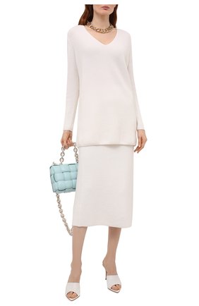 Женская кашемировая юбка TOM FORD белого цвета по цене 106000 руб., арт. GCK095-YAX321 | Фото 2 Женская кашемировая юбка TOM FORD белого цвета, арт. GCK095-YAX321 | Фото 2