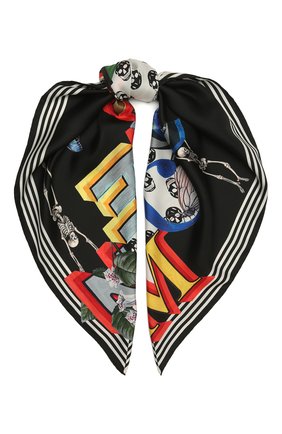 Женский шелковый платок ALEXANDER MCQUEEN черно-белого цвета по цене 20500 руб., арт. 665692/3001Q | Фото 1 Женский шелковый платок ALEXANDER MCQUEEN черно-белого цвета, арт. 665692/3001Q | Фото 1
