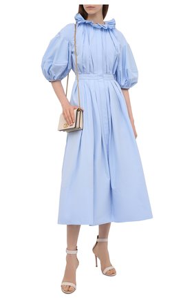 Женское хлопковое платье ALEXANDER MCQUEEN голубого цвета по цене 161000 руб., арт. 663853/QAAAY | Фото 2 Женское хлопковое платье ALEXANDER MCQUEEN голубого цвета, арт. 663853/QAAAY | Фото 2