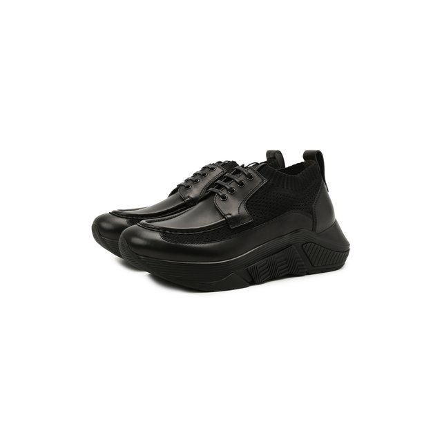 Комбинированные кроссовки Giorgio Armani черного цвета