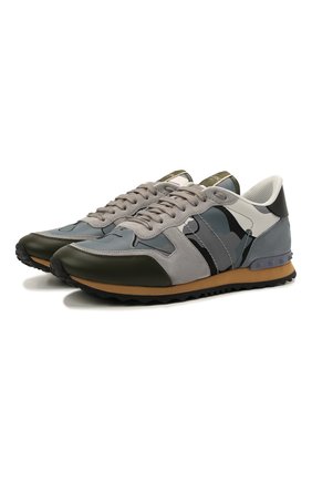 Мужские комбинированные кроссовки rockrunner VALENTINO серого цвета по цене 56750 руб., арт. WY2S0723/TCC | Фото 1 Мужские комбинированные кроссовки rockrunner VALENTINO серого цвета, арт. WY2S0723/TCC | Фото 1