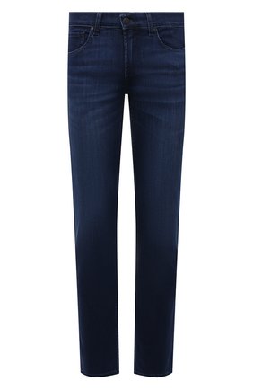 Мужские джинсы 7 FOR ALL MANKIND синего цвета, арт. JSMSB800LI | Фото 1 (Материал внешний: Хлопок, Деним; Длина (брюки, джинсы): Стандартные; Силуэт М (брюки): Прямые; Стили: Кэжуэл; Кросс-КТ: Деним)