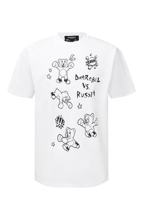 Мужская хлопковая футболка DOMREBEL белого цвета по цене 13400 руб., арт. RUMBLE/T-SHIRT | Фото 1 Мужская хлопковая футболка DOMREBEL белого цвета, арт. RUMBLE/T-SHIRT | Фото 1 (Материал внешний: Хлопок; Рукава: Короткие; Длина (для топов): Стандартные; Принт: С принтом; Стили: Гранж)