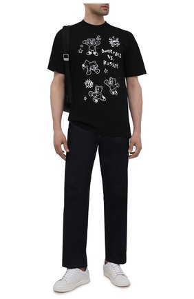 Мужская хлопковая футболка DOMREBEL черного цвета по цене 13400 руб., арт. RUMBLE/T-SHIRT | Фото 2 Мужская хлопковая футболка DOMREBEL черного цвета, арт. RUMBLE/T-SHIRT | Фото 2 (Материал внешний: Хлопок; Рукава: Короткие; Длина (для топов): Стандартные; Стили: Гранж; Принт: С принтом)