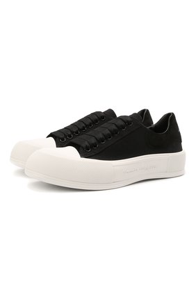 Мужские текстильные кеды ALEXANDER MCQUEEN черно-белого цвета по цене 41100 руб., арт. 654594/W4MV7 | Фото 1 Мужские текстильные кеды ALEXANDER MCQUEEN черно-белого цвета, арт. 654594/W4MV7 | Фото 1