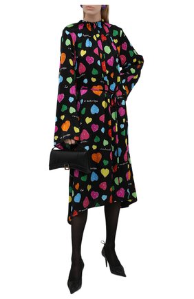 Женское шелковое платье BALENCIAGA черного цвета по цене 271500 руб., арт. 659084/TKL08 | Фото 2 Женское шелковое платье BALENCIAGA черного цвета, арт. 659084/TKL08 | Фото 2 (Материал внешний: Шелк; Женское Кросс-КТ: Платье-одежда; Рукава: Длинные; Длина Ж (юбки, платья, шорты): Миди; Стили: Романтичный; Случай: Повседневный; Региональные ограничения белый список (Axapta Mercury): RU)