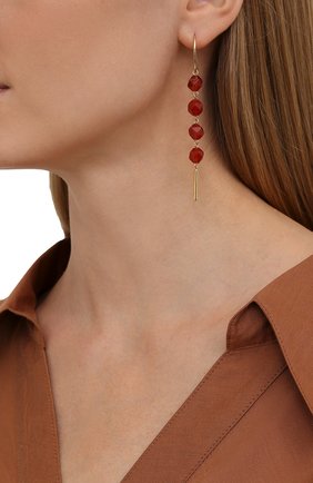 Женские серьги CRYSTALLINE JEWELLERY красного цвета по цене 9360 руб., арт. 371C | Фото 2 Женские серьги CRYSTALLINE JEWELLERY красного цвета, арт. 371C | Фото 2