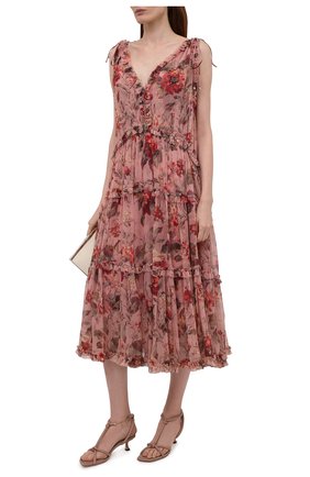 Женские кожаные босоножки fort 50 JIMMY CHOO розового цвета по цене 79950 руб., арт. F0RT 50/NAP | Фото 2 Женские кожаные босоножки fort 50 JIMMY CHOO розового цвета, арт. F0RT 50/NAP | Фото 2