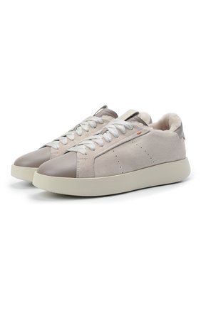 Женские замшевые кеды SANTONI бежевого цвета по цене 41400 руб., арт. WBWI60714TIAP0UDE50 | Фото 1 Женские замшевые кеды SANTONI бежевого цвета, арт. WBWI60714TIAP0UDE50 | Фото 1