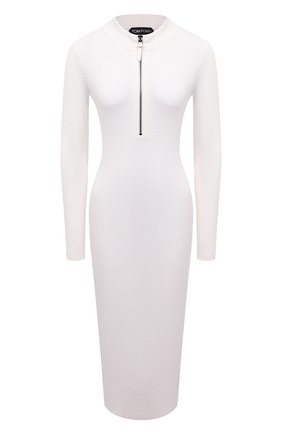 Женское шерстяное платье TOM FORD белого цвета по цене 159000 руб., арт. ACK269-YAX262 | Фото 1 Женское шерстяное платье TOM FORD белого цвета, арт. ACK269-YAX262 | Фото 1