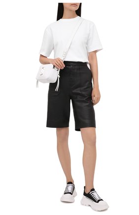 Женские текстильные ботинки tread slick ALEXANDER MCQUEEN черно-белого цвета по цене 52950 руб., арт. 611705/W4MV2 | Фото 2 Женские текстильные ботинки tread slick ALEXANDER MCQUEEN черно-белого цвета, арт. 611705/W4MV2 | Фото 2