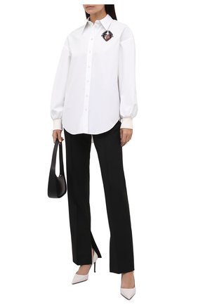 Женская хлопковая рубашка ALEXANDER MCQUEEN белого цвета по цене 93850 руб., арт. 666910/QAAAY | Фото 2 Женская хлопковая рубашка ALEXANDER MCQUEEN белого цвета, арт. 666910/QAAAY | Фото 2