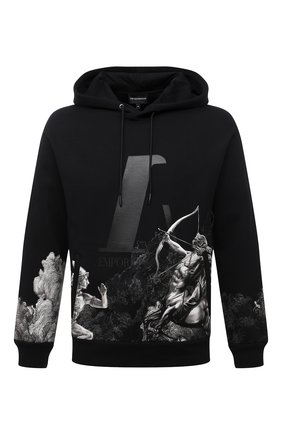 Мужской хлопковое худи EMPORIO ARMANI черного цвета по цене 47600 руб., арт. 6K1M8P/1JM3Z | Фото 1 Мужской хлопковое худи EMPORIO ARMANI черного цвета, арт. 6K1M8P/1JM3Z | Фото 1
