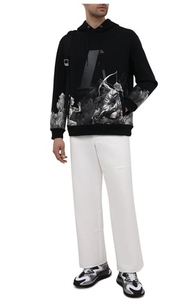 Мужской хлопковое худи EMPORIO ARMANI черного цвета по цене 47600 руб., арт. 6K1M8P/1JM3Z | Фото 2 Мужской хлопковое худи EMPORIO ARMANI черного цвета, арт. 6K1M8P/1JM3Z | Фото 2