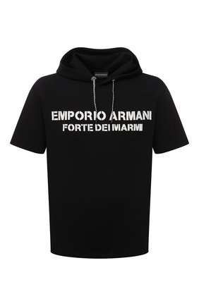 Мужской хлопковое худи EMPORIO ARMANI черного цвета по цене 23550 руб., арт. 6K1M63/1JHSZ | Фото 1 Мужской хлопковое худи EMPORIO ARMANI черного цвета, арт. 6K1M63/1JHSZ | Фото 1