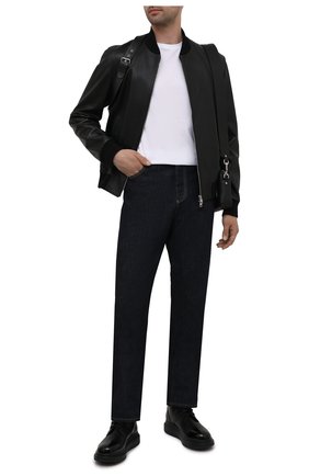Мужские кожаные ботинки ALEXANDER MCQUEEN черного цвета по цене 59450 руб., арт. 663528/WHX5R | Фото 2 Мужские кожаные ботинки ALEXANDER MCQUEEN черного цвета, арт. 663528/WHX5R | Фото 2