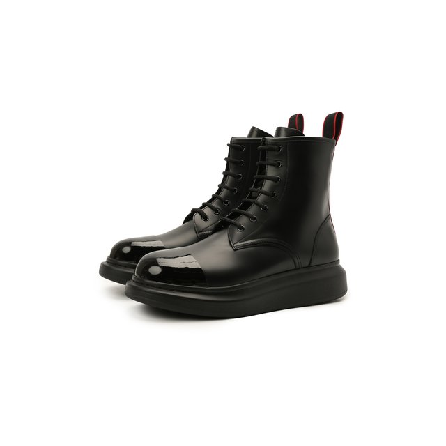 Кожаные ботинки Alexander McQueen Чёрный 663528/WHX5R 5574956