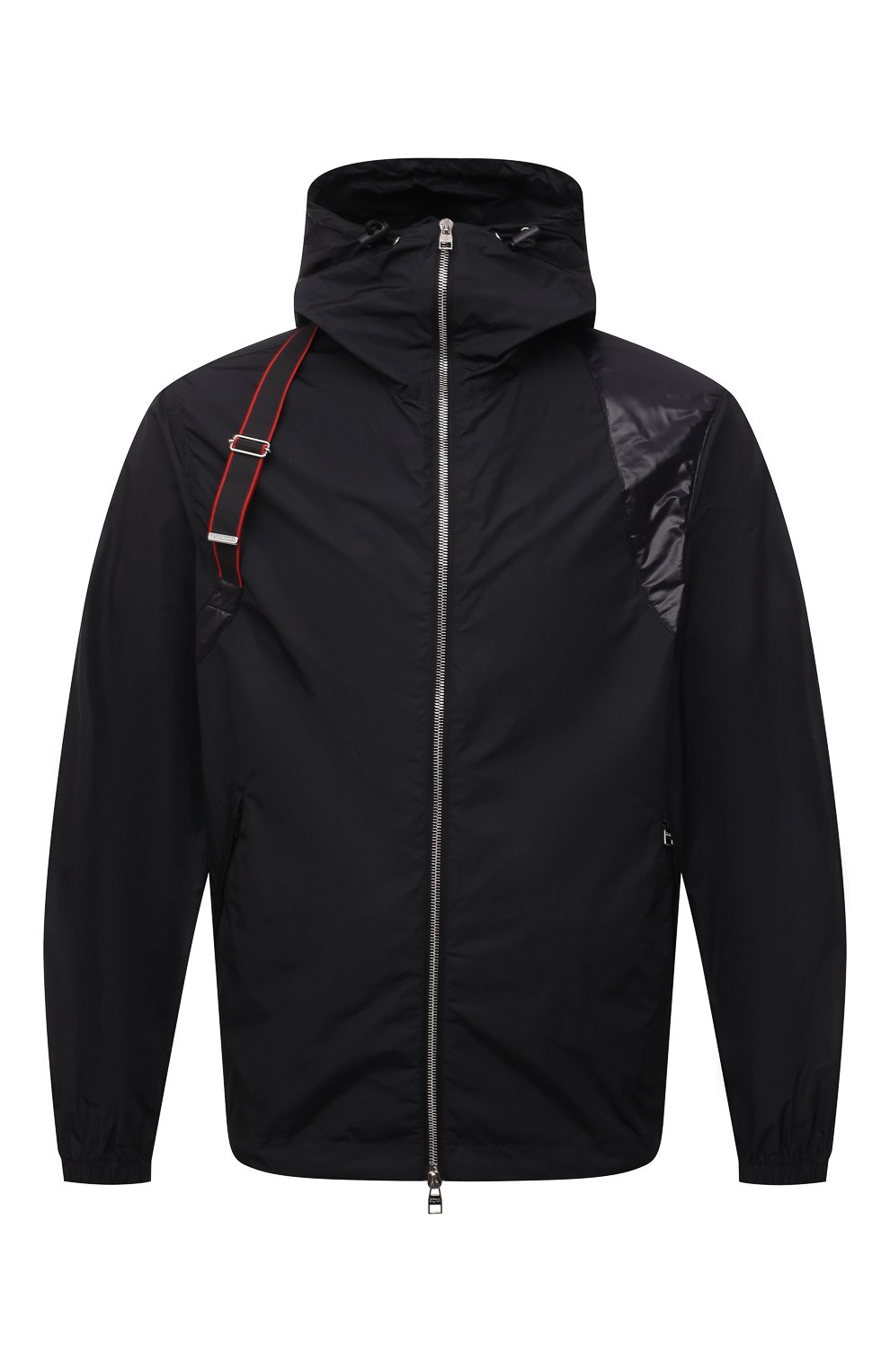 Мужская куртка ALEXANDER MCQUEEN черного цвета, арт. 662324/QRR21 | Фото 1 (Кросс-КТ: Куртка, Ветровка; Рукава: Длинные; Материал внешний: Синтетический материал; Стили: Гранж; Длина (верхняя одежда): Короткие)