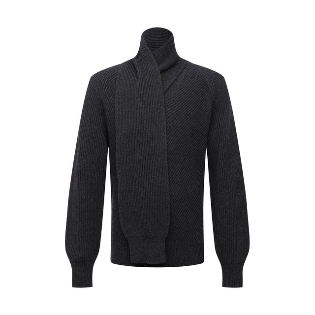 Шерстяной свитер Alexander McQueen серого цвета