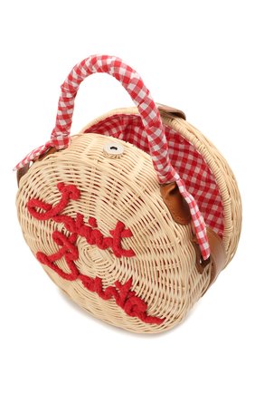 Детская сумка MC2 SAINT BARTH красного цвета по цене 8380 руб., арт. STBA STRAW CLUTCH/STW0001 | Фото 3 Детская сумка MC2 SAINT BARTH красного цвета, арт. STBA STRAW CLUTCH/STW0001 | Фото 3