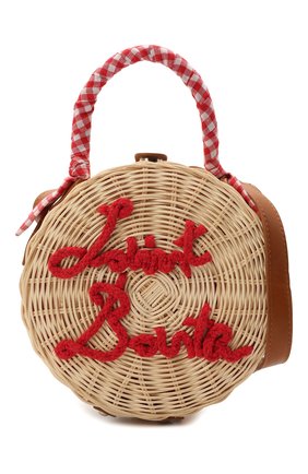 Детская сумка MC2 SAINT BARTH красного цвета по цене 8380 руб., арт. STBA STRAW CLUTCH/STW0001 | Фото 4 Детская сумка MC2 SAINT BARTH красного цвета, арт. STBA STRAW CLUTCH/STW0001 | Фото 4