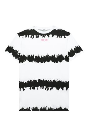Детское хлопковое платье-футболка MSGM KIDS белого цвета по цене 5825 руб., арт. MS026930 | Фото 1 Детское хлопковое платье-футболка MSGM KIDS белого цвета, арт. MS026930 | Фото 1