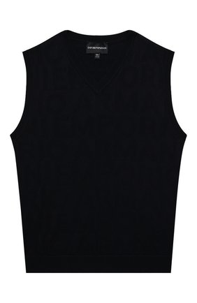Детский жилет EMPORIO ARMANI темно-синего цвета по цене 9640 руб., арт. 6K4M51/4M1CZ | Фото 1 Детский жилет EMPORIO ARMANI темно-синего цвета, арт. 6K4M51/4M1CZ | Фото 1 (Материал внешний: Синтетический материал, Шерсть; Рукава: Короткие; Мальчики Кросс-КТ: Жилет-одежда; Мальчики-школьная форма: Жилеты; Ростовка одежда: 10 - 11 лет | 140 - 146см, 13 - 15 лет | 158 см, 16 лет | 164 см, 4 года | 104 см, 5 лет | 110 см, 6 лет | 116 см, 7 лет | 122 см, 8 лет | 128 см)
