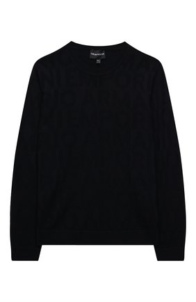 Детский пуловер EMPORIO ARMANI темно-синего цвета по цене 9950 руб., арт. 6K4M50/4M1CZ | Фото 1 Детский пуловер EMPORIO ARMANI темно-синего цвета, арт. 6K4M50/4M1CZ | Фото 1 (Материал внешний: Синтетический материал, Шерсть; Мальчики Кросс-КТ: Пуловер-одежда; Рукава: Длинные; Ростовка одежда: 10 - 11 лет | 140 - 146см, 13 - 15 лет | 158 см, 16 лет | 164 см, 4 года | 104 см, 5 лет | 110 см, 6 лет | 116 см, 7 лет | 122 см, 8 лет | 128 см)