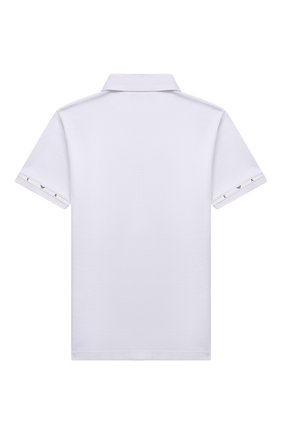 Детское хлопковое поло EMPORIO ARMANI белого цвета по цене 8875 руб., арт. 6K4FJ1/4J53Z | Фото 2 Детское хлопковое поло EMPORIO ARMANI белого цвета, арт. 6K4FJ1/4J53Z | Фото 2