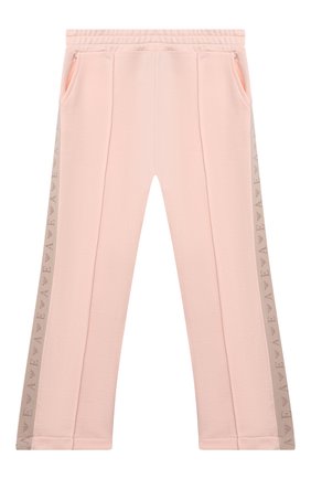 Детские брюки EMPORIO ARMANI розового цвета по цене 14550 руб., арт. 6K3P07/3J44Z | Фото 1 Детские брюки EMPORIO ARMANI розового цвета, арт. 6K3P07/3J44Z | Фото 1 (Материал внешний: Хлопок, Синтетический материал; Девочки Кросс-КТ: Брюки-одежда; Девочки-школьная форма: Брюки; Случай: Повседневный; Ростовка одежда: 10 - 11 лет | 140 - 146см, 13 - 15 лет | 158 см, 16 лет | 164 см, 4 года | 104 см, 5 лет | 110 см, 6 лет | 116 см, 7 лет | 122 см, 8 лет | 128 см)