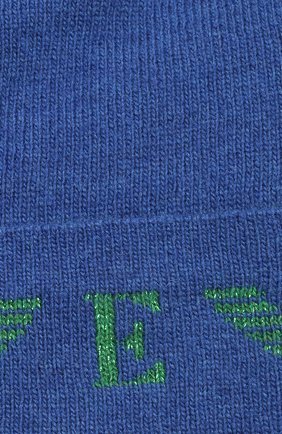 Детского шапка EMPORIO ARMANI синего цвета, арт. 394614/1A761 | Фото 3 (Материал: Текстиль, Шерсть, Вискоза, Синтетический материал)