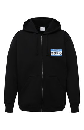 Мужской хлопковая толстовка VETEMENTS черного цвета по цене 76450 руб., арт. UA52TR780B 1601/M | Фото 1 Мужской хлопковая толстовка VETEMENTS черного цвета, арт. UA52TR780B 1601/M | Фото 1
