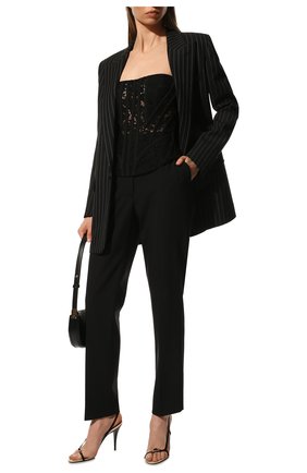 Женские шерстяные брюки DOLCE & GABBANA черного цвета по цене 52050 руб., арт. FTAM2T/FUBAJ | Фото 2 Женские шерстяные брюки DOLCE & GABBANA черного цвета, арт. FTAM2T/FUBAJ | Фото 2 (Материал внешний: Шерсть; Стили: Гламурный; Женское Кросс-КТ: Брюки-одежда; Длина (брюки, джинсы): Укороченные, Стандартные; Силуэт Ж (брюки и джинсы): Прямые)