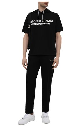 Мужские хлопковые брюки EMPORIO ARMANI черного цвета по цене 18050 руб., арт. 6K1P67/1JHSZ | Фото 2 Мужские хлопковые брюки EMPORIO ARMANI черного цвета, арт. 6K1P67/1JHSZ | Фото 2