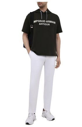 Мужской хлопковое худи EMPORIO ARMANI хаки цвета по цене 23550 руб., арт. 6K1M63/1JHSZ | Фото 2 Мужской хлопковое худи EMPORIO ARMANI хаки цвета, арт. 6K1M63/1JHSZ | Фото 2