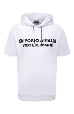 Мужской хлопковое худи EMPORIO ARMANI белого цвета по цене 23550 руб., арт. 6K1M63/1JHSZ | Фото 1 Мужской хлопковое худи EMPORIO ARMANI белого цвета, арт. 6K1M63/1JHSZ | Фото 1